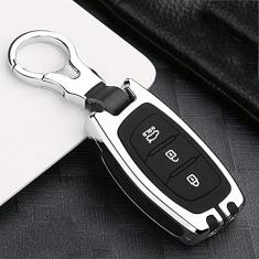 Porta-chaves do carro Capa Smart Zinc Alloy, adequado para Hyundai Tucson Creta ix25 i10 i30 i20 Verna Mistra 2015-2018, Porta-chaves do carro ABS Smart Car Key Fob