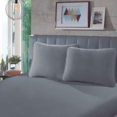 Jogo Lençol Solteiro Malha Com Elástico 100% Algodão 2 Peças