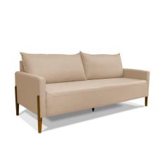 Sofá 2 Lugares 1,40m Linho Recepção Consultório Clean Moderno