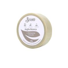 Sabonete Vegano Argila Branca Com Palmarosa - Clareador 120G - Seiva