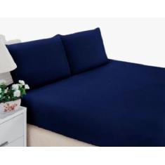 Jogo de Lençol De Cama Casal Queen 3 Peças Percal 400 Fios - Luckbaby0