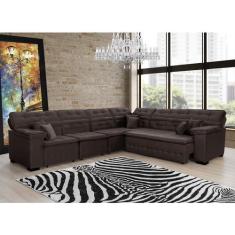 Sofá Magno 3.32x2.57m de Canto, Retrátil e Reclinável - Sofisticato, m