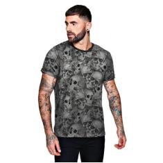 Camiseta Coleção Crânios de Esqueletos - Di Nuevo, Cinza, XG