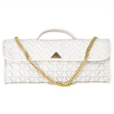 Bolsa Feminina Média Schutz Crossbody Baquete Rebecca Couro Transversal 500182759-Feminino