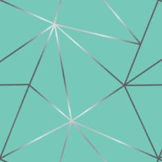 Papel De Parede Zara Verde Tifany Silver Auto Colante 3M