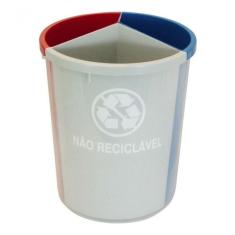 Lixeira Mix 25 Litros Coleta Seletiva Com 3 Divisões