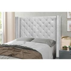 Cabeceira Cama Box Queen 160 cm Vicenza Linho S04 - D'Rossi, Grigio
