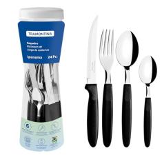 Faqueiro 24 Peças, Tramontina, Ipanema 23399091, Preto