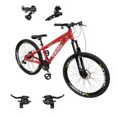 Bicicleta Vikingx Aro 26 Tuff 25 Aluminio Cambio Shimano Dianteiro Tra