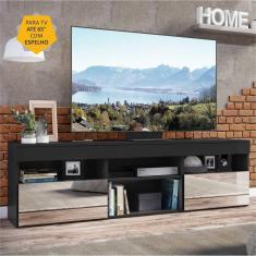 Rack TV 65&quot; com Espelho e 2 Portas Paris Multimóveis
