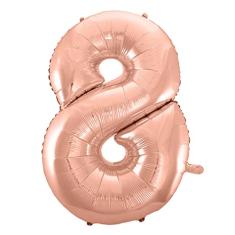 Balão Metalizado Número 8 Rose Gold - 70cm/28"