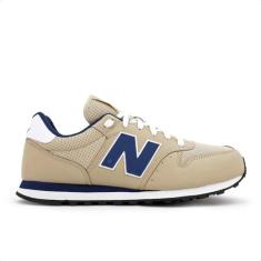 TENIS NEW BALANCE 500V2 MASCULINO INCENSE/NAVY, Calçados Masculinos, BEGE/MARINHO, 39