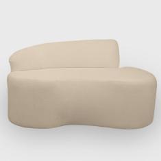 Sofa Organico Curvo 2 lugares 145 cm Boucle Creme