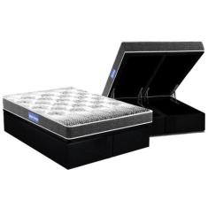Cama Box Baú Queen: Colchão Espuma Probel D20 Guarda Costas Resistente