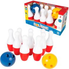 Jogo De Boliche Com 10 Pinos E 2 Bolas 0328 Nig Brinquedos