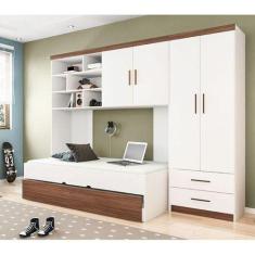 Quarto Infantil Modulado Com Guarda Roupa E Bicama Chiara - Phoenix Ba