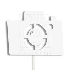 Luminária Abajur Parede Câmera Madeira G9 30cm Decoração - Madelumi, B