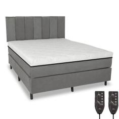 Cama Box e Colchão Magnético Massageador com Cabeceira - Eco Premium -