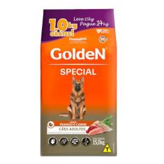 Ração Golden Special Cães Adultos Frango e Carne Leve 15kg Pague 14kg