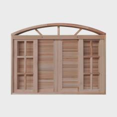 Janela de Madeira Veneziana 200x120cm 6 Folhas Rodam