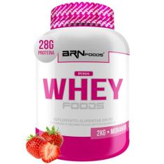 Pink Whey Protein Foods 2kg Morango- BRN Foods