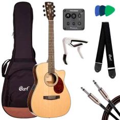 Violão cort elétrico com bag l150-oc natural concert & fishman