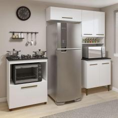 Cozinha Completa Blumenau 6 Portas Kaiki Móveis Branco