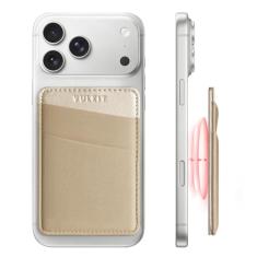 VULKIT Carteira magnética para celular MagSafe - Bloqueio RFID - Carteira com porta-cartões para iPhone 16/15/14/13/12 e capa de telefone com MagSafe