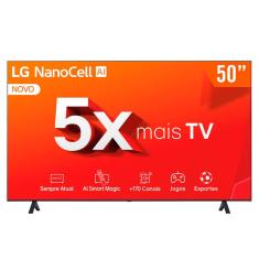 Smart TV NanoCell 50" Ultra HD 4K LG 50NANO80TSA 3 HDMI 2 USB Wi-Fi Bluetooth