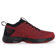 Tênis Wilson Pro Open 3.0 Clay Vermelho e Preto-Masculino