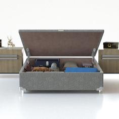 Base Box para Colchão de Casal Probel Universal com Baú 34x138x188cm