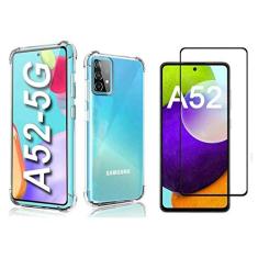 Capinha Antichoque e Película Vidro 3d Compatível Samsung Galaxy A52 Tela 6.5 Polegadas