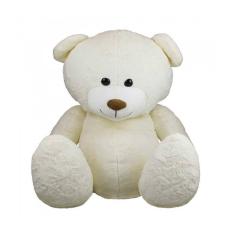 Urso De Pelúcia Sorriso Branco Sentado 73 Cm