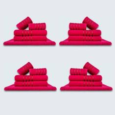 Jogo De Toalhas 20 Pçs Coleção Dubai 100% Algodão Rosa