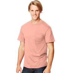 Camiseta masculina Hanes de manga curta Beefy com bolso