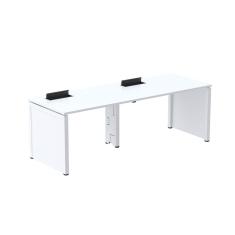 Mesa de Plataforma Simples para 2 Pessoas Corporativa 110x792/2p Pscpp110/792/2p Branco