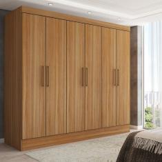 Guarda-Roupa Casal Nórdico 6 Portas 3 Gavetas Amêndola Touch - Panorama Móveis