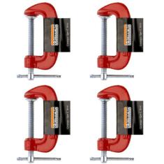 Kit 4 Grampo Tipo C Leve Marceneiro Carpinteiro 2 Polegadas - Starfer