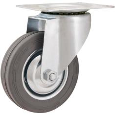 Rodizio giratório 4" leve 60kg núcleo chapa borracha cinza - Vonder