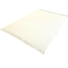 Tapete Cru 2,00 X 1,50 Sala Quarto Artesanal Em Algodão Liso - Brianor