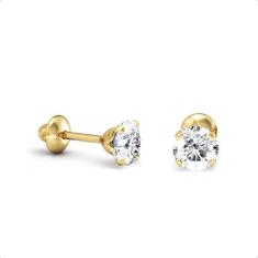 Brinco Recém-nascido Infantil Bebê Ouro 18k 2,5mm - Paulistana Joias, 