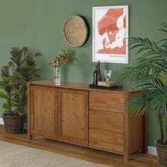 Buffet Primavera 3 Gavetas 2 Portas 162cm Madeira Maciça CabeCasa Made