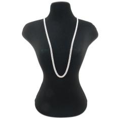 Corrente Masculina 60cm 4mm Largura Folheada Prata CR849 - WN Bijouter