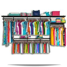 Roupeiro aramado quarto pequeno closet feminino solteiro 4,00 PT