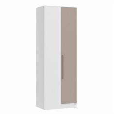 Guarda Roupa Modulado Canto Reto 1 Porta Requinte+ Móveis Castro Branco Line/Duna Line