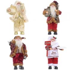 Expositores de enfeites de férias b decorações de natal bonecas de papai noel em pé bonecas de plástico de natal brinquedo