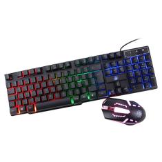 Kit Gamer 5+ Nemesis Start Mouse e Teclado Led USB Preto - KG02N