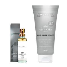 Kit Presente Masculino Perfume Hidratante Imortal Amakha
