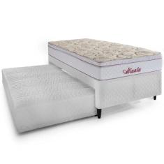 Bicama de Solteiro Herval Atlanta com Cama Auxiliar de Molas, 52x88x18