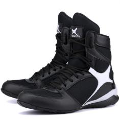 Bota de Treino Feminina Couro Leve Conforto Academia Fitness - Mr. Gut